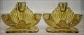 Pair 2547 Triple Candlesticks Gold Tint