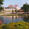 Museum across from lake